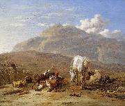 Karel Dujardin Southern landscape with young shepherd and dog. china oil painting artist